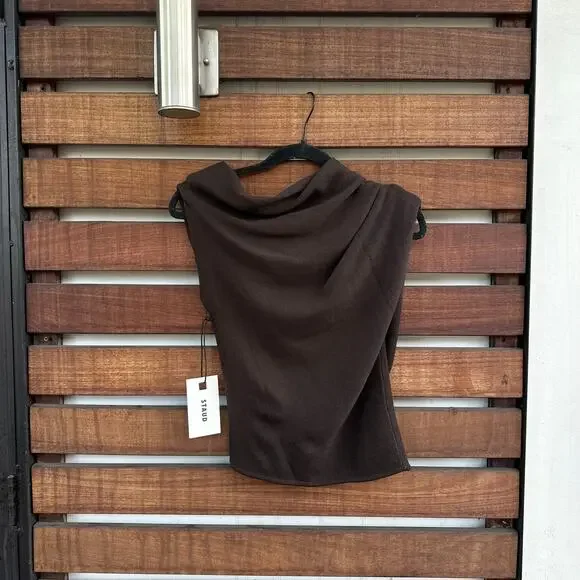 Staud Mabel Wool Sweater in Earth Brown - Picture 8 of 8